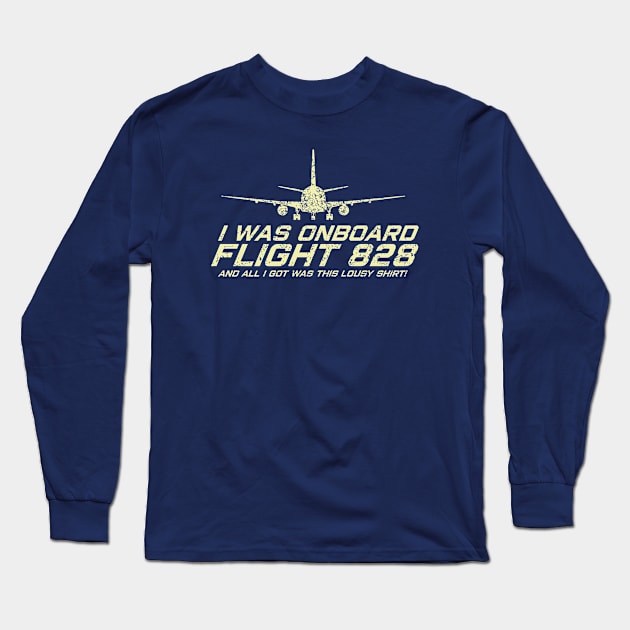 FLIGHT 828 Long Sleeve T-Shirt by KARMADESIGNER T-SHIRT SHOP